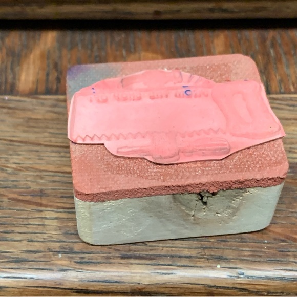 1980s Vintage FROM THE SHOP OF Tool Themed Wooden Block Rubber Ink Stamp - Picture 6 of 12